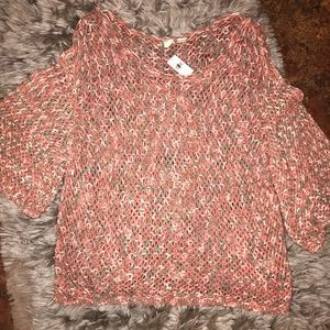 NEW Anthropologie MOTH crochet sweater size LARGE